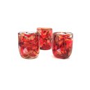 Glass Tumbler Red Swirl