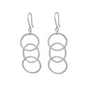 Overlap Trio Earrings Silver 