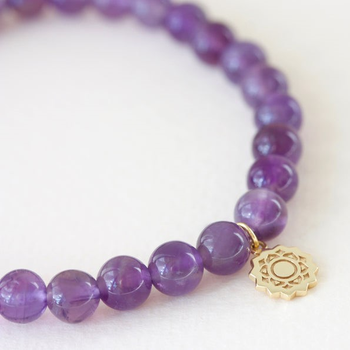 Crown Chakra Bracelet Gold Plate