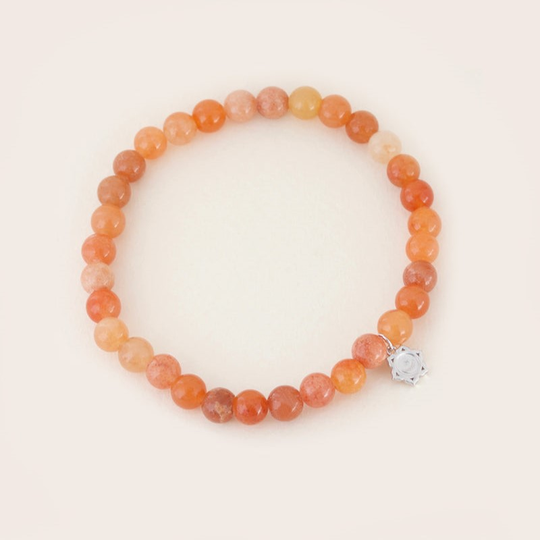 Sacral Chakra Bracelet Silver