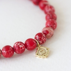 Root Chakra Bracelet Gold Plate-jewellery-The Vault