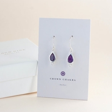 Crown Chakra Earrings Silver-jewellery-The Vault