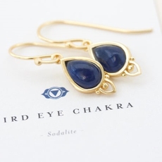 Third Eye Chakra Earrings Gold Plate-jewellery-The Vault