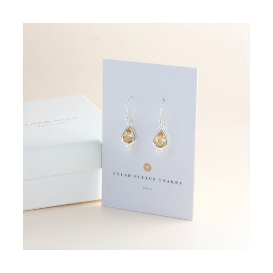 Solar Plexus Chakra Earrings Silver