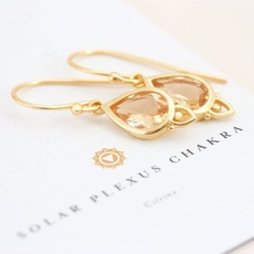 Solar Plexus Chakra Earrings Gold Plate-jewellery-The Vault