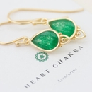 Heart Chakra Earrings Gold Plate