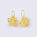 Mt Cook Lily Hook Earrings 22ct GP