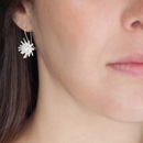 Mt Cook Lily Hook Earrings Silver