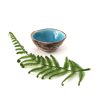 Mini Cockle Shell Dip Bowl Aqua