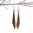 Natural Wood Triangle Earrings