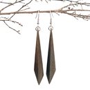 Natural Wood Triangle Earrings