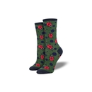 Woman's Socks Ladybugs Green Heather