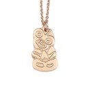 Hei Tiki Necklace Rose Gold Plate