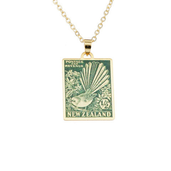 Piwakawaka 1935 Stamp Necklace