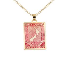 Aotearoa Map 1923 Pictorial Necklace-jewellery-The Vault