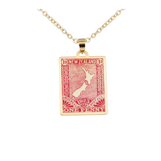 Aotearoa Map 1923 Pictorial Necklace