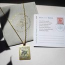 Kea and Kaka 1898 Stamp Necklace