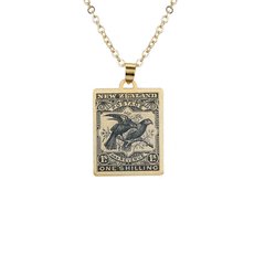 Kea and Kaka 1898 Stamp Necklace-jewellery-The Vault