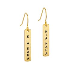 Kia Kaha Earrings Gold Plate-jewellery-The Vault
