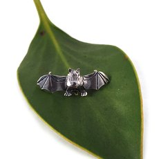 Peka Bat Pin Silver-jewellery-The Vault