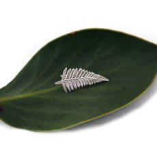 Small Fern Pin Silver-jewellery-The Vault
