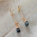 Filigree Drop Green Sapphire Earrings