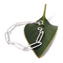 Long Oval Link Bracelet Silver