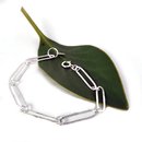 Long Oval Link Bracelet Silver