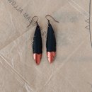 Feather Earrings Petite Copper Tips