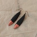 Feather Earrings Petite Copper Tips