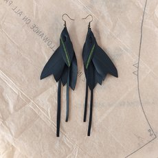 Kowhai Earrings Medium with Strands-jewellery-The Vault