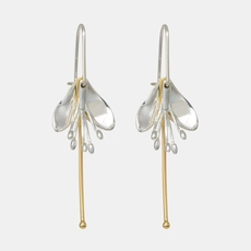 Rengarenga Earrings 9ct Stalks Long-jewellery-The Vault