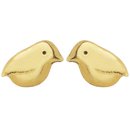 Rock Wren Bird Studs Gold