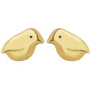 Rock Wren Bird Studs Gold