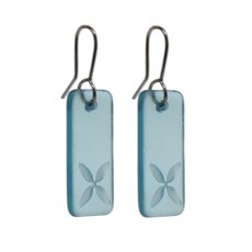 Glass Tapa Drop Earrings Light Blue-jewellery-The Vault
