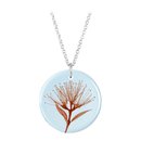 Rata Flower Glass Disc Pendant Light Blue