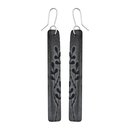 Glass Rata Vine Drop Earrings Black