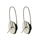 Greenstone Silver Spiral Drop Earrings Medium