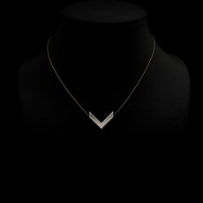 Chevron Mini Wing Wire Pendant Silver-jewellery-The Vault