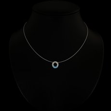 Blue Single Event Micro Pendant Silver-jewellery-The Vault