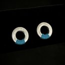 Blue Single Event Studs Silver