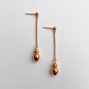 Vessel Long Stud Earrings Gold Plate