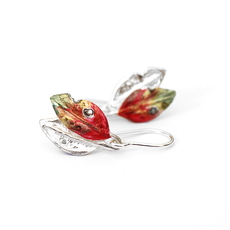 Pohutukawa Leaf Earrings-jewellery-The Vault