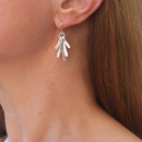 Silver Flutter Drop Earrings