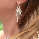 Silver Flutter Satement Earrings