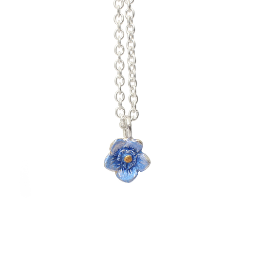 Forget Me Not Flower Drop Necklace