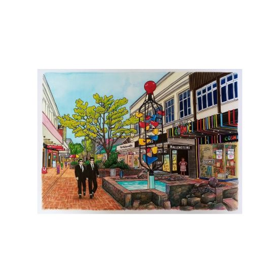 Bucket Fountain A3 Print