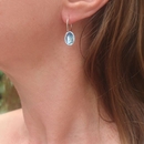 Paua Shell Hoop Earrings