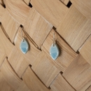 Porcelain Earrings Tiny Leaf