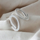 Loop Stud Earrings Silver